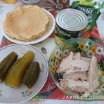 салат из блинчиков с курицей
