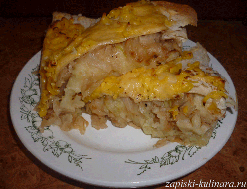 Пирог из лаваша с картошкой и капустой