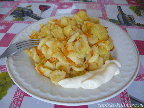 Как готовить галушки с картошкой?