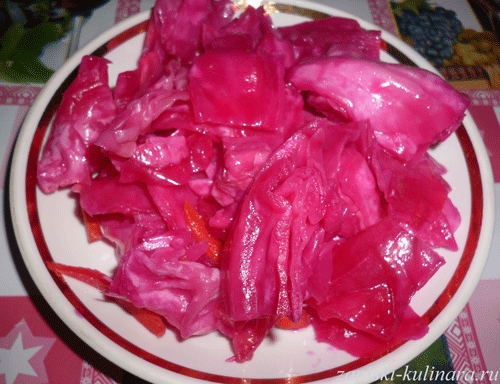 Рецепт вкусной маринованной капусты "Розовый рай"